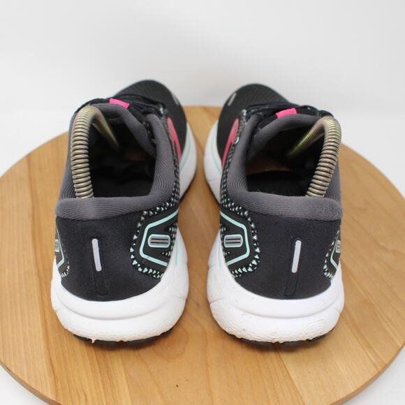 Brooks Shoes Womens 8 Ghost 14 Running Sneakers Black Pink Lace Up Gym Workout - Picture 4 of 10